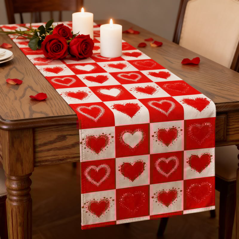 Пътека за маса, 100% полиестер, мрежест модел, коледен стил, персонализируема, за ресторанти