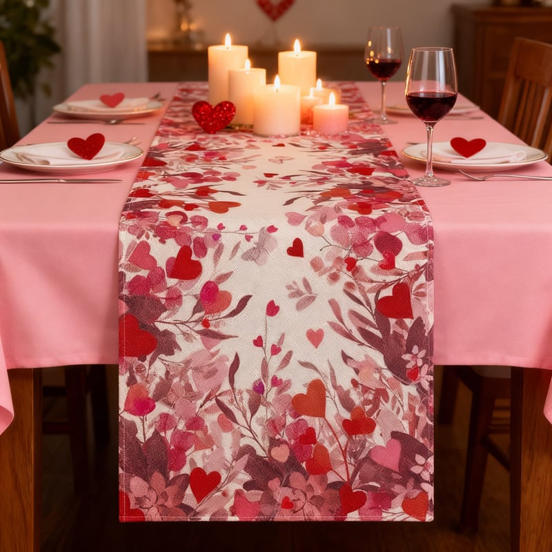 Пътека за маса, 100% полиестер, мрежест модел, коледен стил, персонализируема, за ресторанти