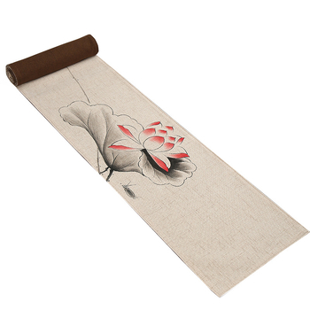 Покривка за маса за чай – лен; основен състав: 80% лен; стил: китайски стил; подходяща за дневна, спалня, кабинет, търговски обекти