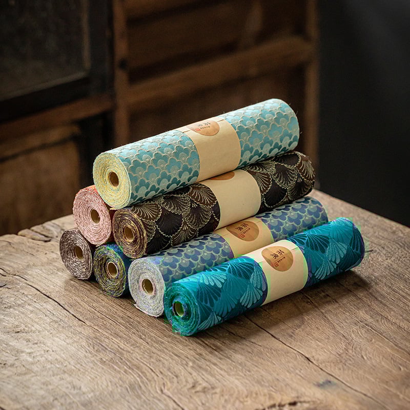 Пътека за маса с двустранна бродирана чайна подложка, китайски класически стил, полиестер 90% / мулберийска коприна 10%, узор: китайски вятър