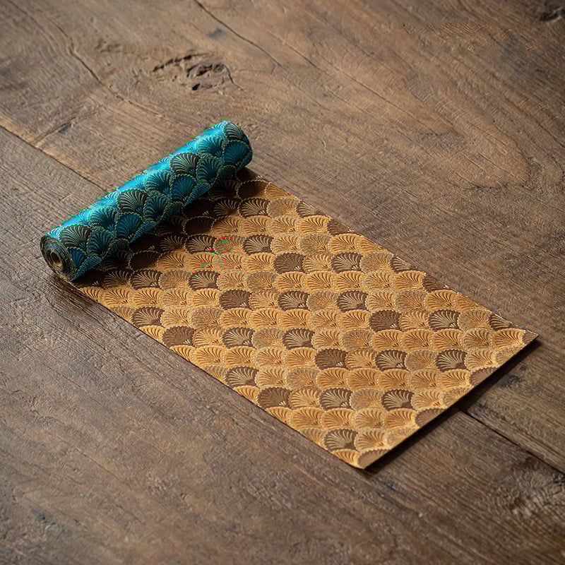 Пътека за маса с двустранна бродирана чайна подложка, китайски класически стил, полиестер 90% / мулберийска коприна 10%, узор: китайски вятър