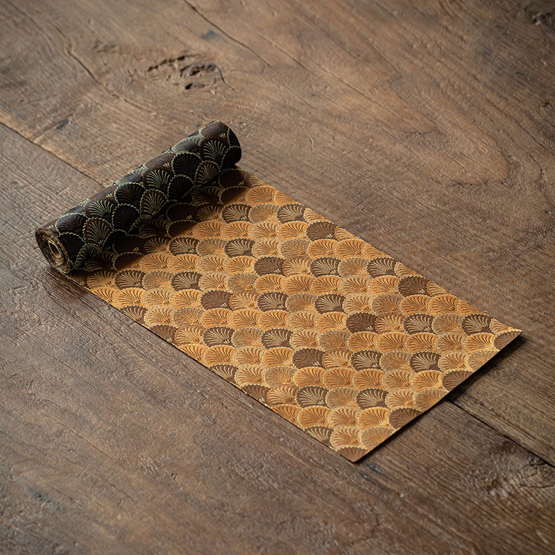 Пътека за маса с двустранна бродирана чайна подложка, китайски класически стил, полиестер 90% / мулберийска коприна 10%, узор: китайски вятър