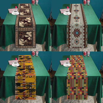 Флаг за маса със Stripe модел, Египетски стил, полиестер, кръгла подложка за маса, персонализирана