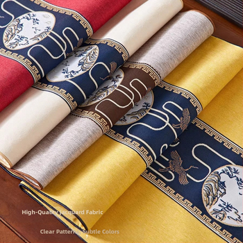 Маса за чай – текстил за маса, плат, 100% тъкан, Нов китайски стил, серия Китайски стил, подходящ за дневна, спалня, кабинет, открито, балкон.