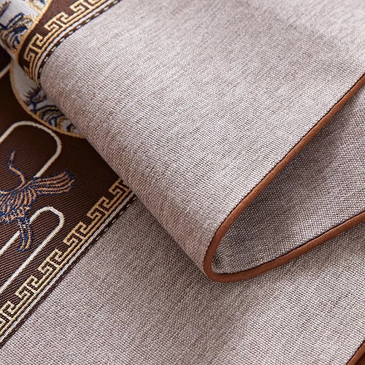 Маса за чай – текстил за маса, плат, 100% тъкан, Нов китайски стил, серия Китайски стил, подходящ за дневна, спалня, кабинет, открито, балкон.