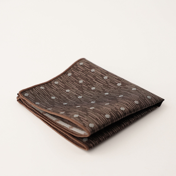 Doris.TD τετράγωνο τσέπης - vintage τζακάρντ, πολυεστερ-μετάξι, μοτίβο κουκίδων