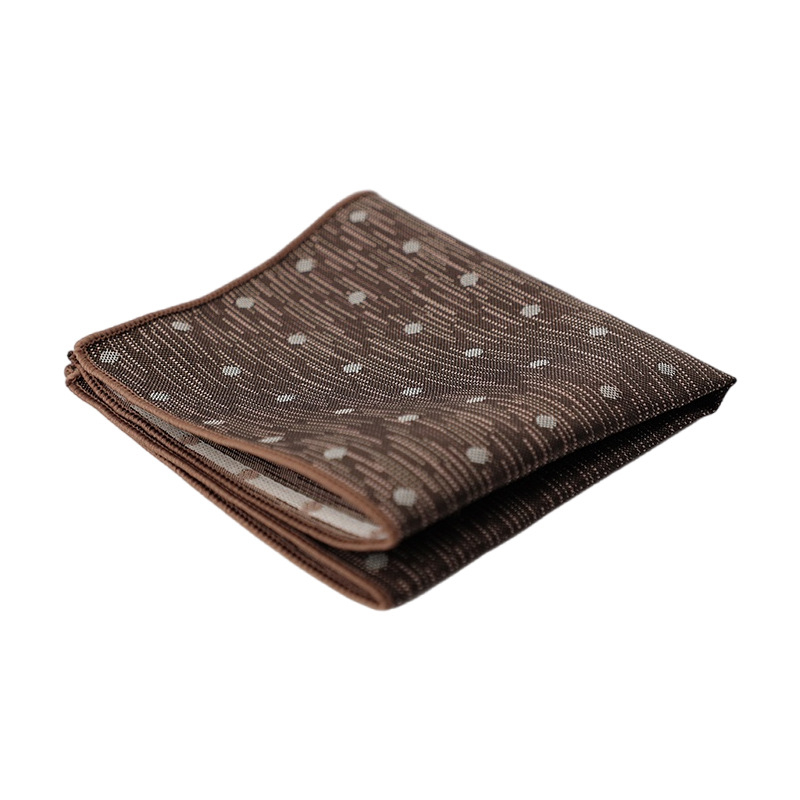 Doris.TD τετράγωνο τσέπης - vintage τζακάρντ, πολυεστερ-μετάξι, μοτίβο κουκίδων