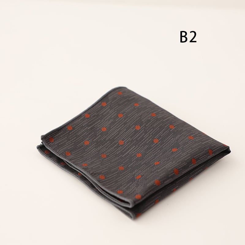 Doris.TD τετράγωνο τσέπης - vintage τζακάρντ, πολυεστερ-μετάξι, μοτίβο κουκίδων