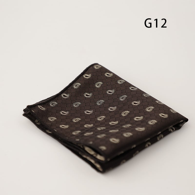 Doris.TD τετράγωνο τσέπης - vintage τζακάρντ, πολυεστερ-μετάξι, μοτίβο κουκίδων