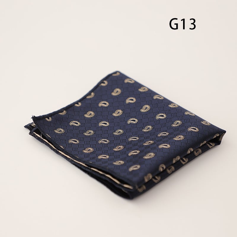 Doris.TD τετράγωνο τσέπης - vintage τζακάρντ, πολυεστερ-μετάξι, μοτίβο κουκίδων