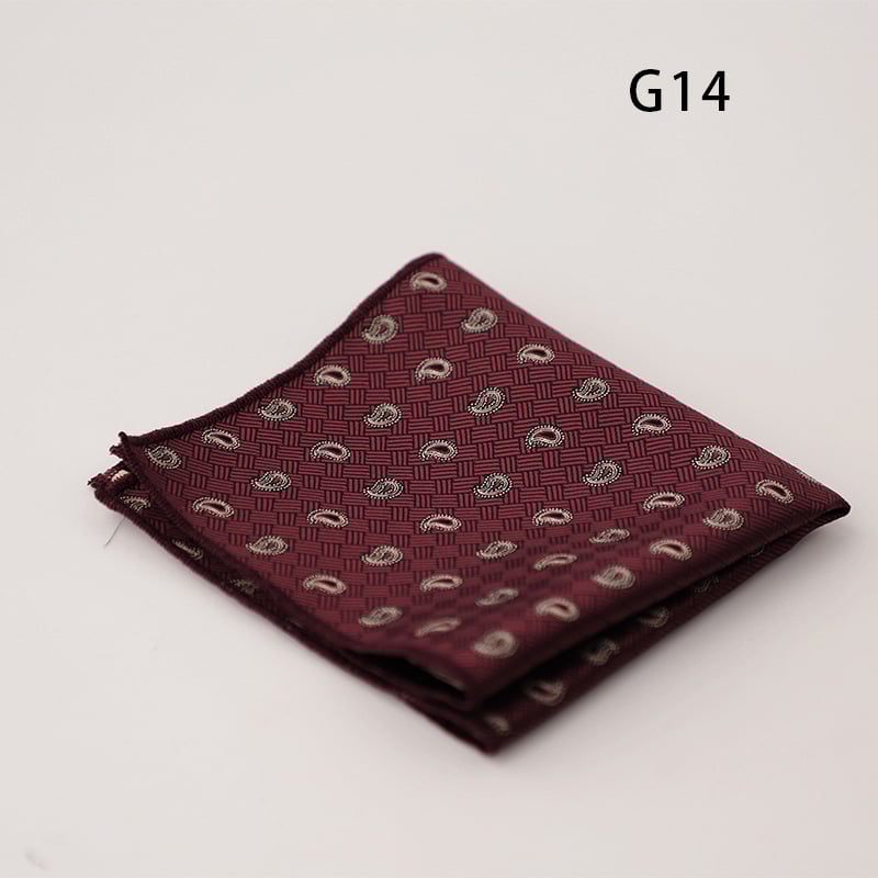 Doris.TD τετράγωνο τσέπης - vintage τζακάρντ, πολυεστερ-μετάξι, μοτίβο κουκίδων