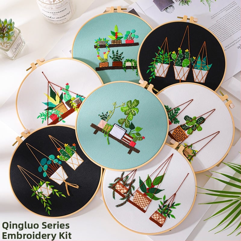 Σετ κεντήματος με σταυροβελονιά - μοντέρνο μινιμαλιστικό στυλ; ύφασμα από βαμβάκι; σχέδιο: φυτά και λουλούδια; μάρκα: ojindiy/Ou Jin Nianhua (Στυλ: μοντέρνο μινιμαλιστικό; Υλικό: βαμβακερό ύφασμα; Σχέδιο: φυτά και λουλούδια; Μάρκα: ojindiy/Ou Jin Nianhua)