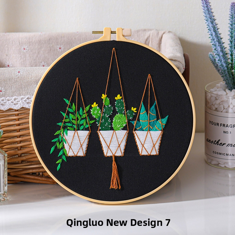 Σετ κεντήματος με σταυροβελονιά - μοντέρνο μινιμαλιστικό στυλ; ύφασμα από βαμβάκι; σχέδιο: φυτά και λουλούδια; μάρκα: ojindiy/Ou Jin Nianhua (Στυλ: μοντέρνο μινιμαλιστικό; Υλικό: βαμβακερό ύφασμα; Σχέδιο: φυτά και λουλούδια; Μάρκα: ojindiy/Ou Jin Nianhua)