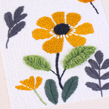 Σετ κεντήματος: μοντέρνο μινιμαλιστικό στυλ; ύφασμα από βαμβάκι και λινό; μοτίβο λουλούδια/γρασίδι/φυλλά; κατηγορία κεντήματος: σετ; τύπος κεντήματος: άλλος τύπος κεντήματος