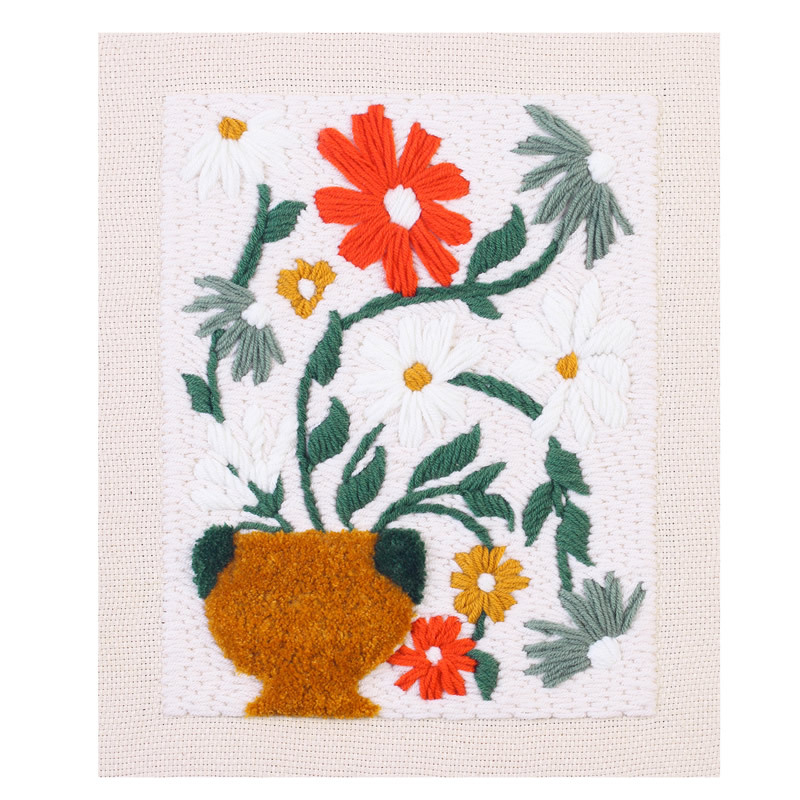 Σετ κεντήματος: μοντέρνο μινιμαλιστικό στυλ; ύφασμα από βαμβάκι και λινό; μοτίβο λουλούδια/γρασίδι/φυλλά; κατηγορία κεντήματος: σετ; τύπος κεντήματος: άλλος τύπος κεντήματος