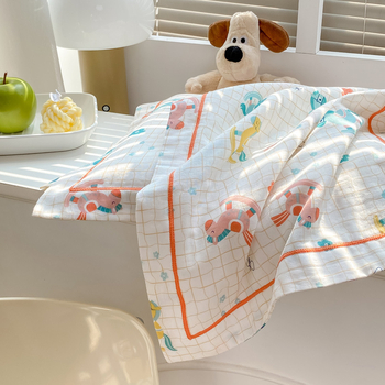 Fețe de pernă pentru copii din guază super moale, 100% bumbac, țesătură 40 fire, imprimare jet și vopsire reactiva