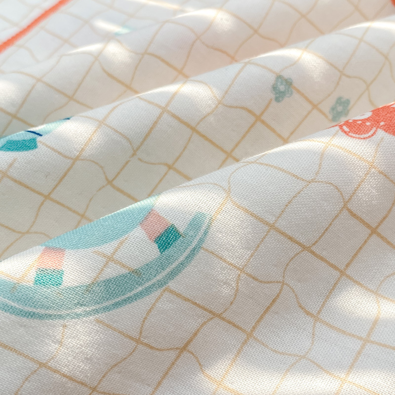 Fețe de pernă pentru copii din guază super moale, 100% bumbac, țesătură 40 fire, imprimare jet și vopsire reactiva