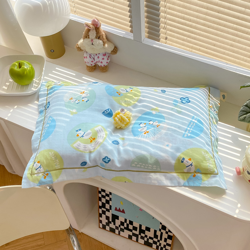 Fețe de pernă pentru copii din guază super moale, 100% bumbac, țesătură 40 fire, imprimare jet și vopsire reactiva