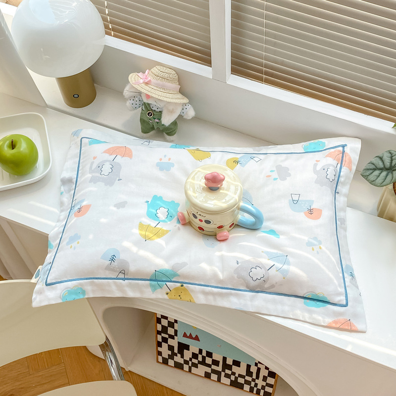 Fețe de pernă pentru copii din guază super moale, 100% bumbac, țesătură 40 fire, imprimare jet și vopsire reactiva