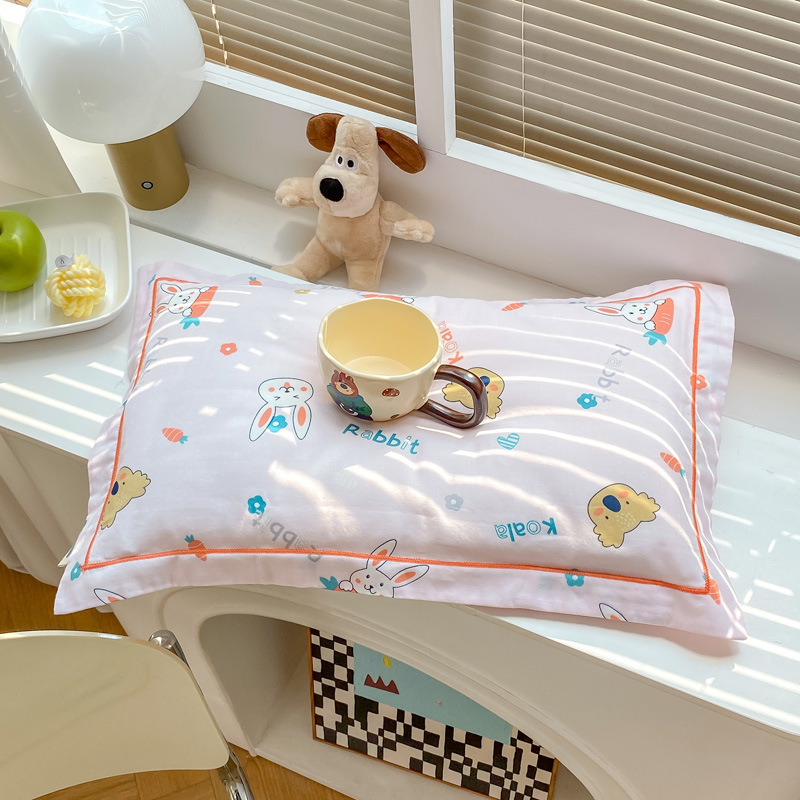 Fețe de pernă pentru copii din guază super moale, 100% bumbac, țesătură 40 fire, imprimare jet și vopsire reactiva