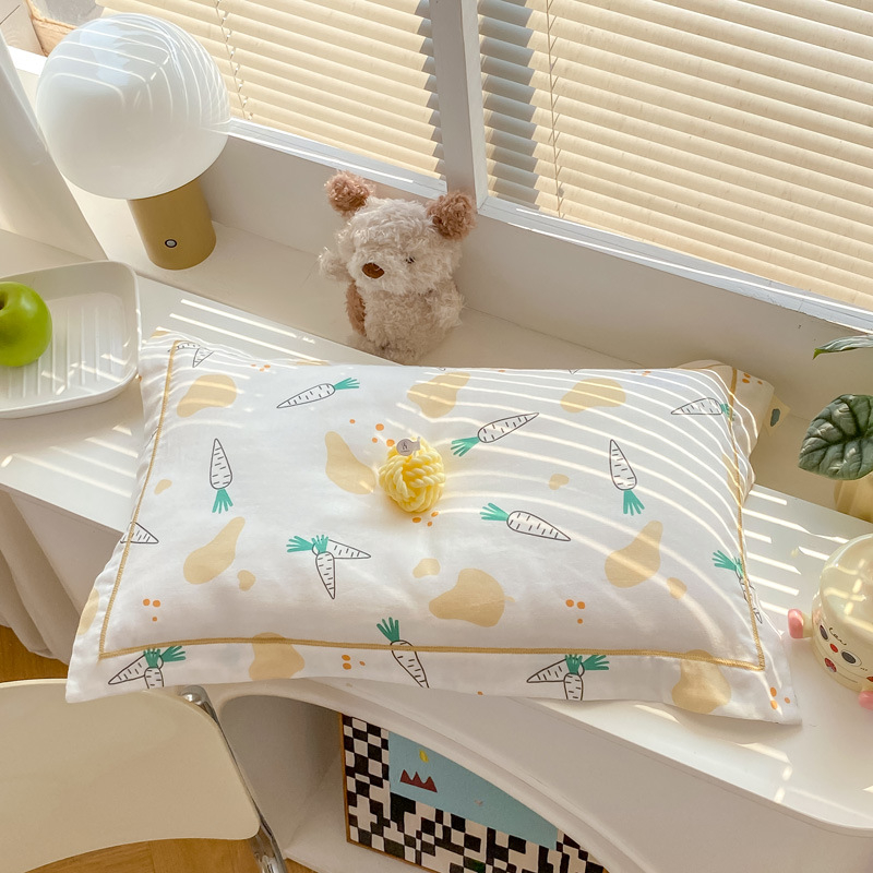 Fețe de pernă pentru copii din guază super moale, 100% bumbac, țesătură 40 fire, imprimare jet și vopsire reactiva