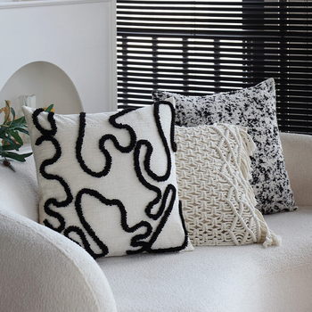 Калъф за възглавница, полиестер, мотиви на растения/цветя, пълнител полиестрово влакно, модерен стил