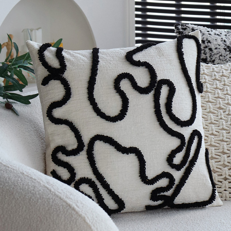 Калъф за възглавница, полиестер, мотиви на растения/цветя, пълнител полиестрово влакно, модерен стил