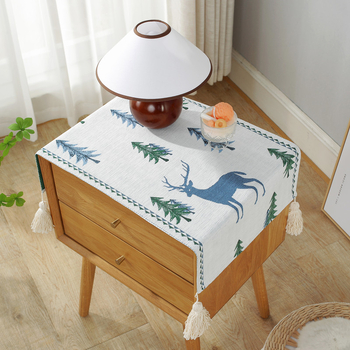 Juncong полиестерно влакно — мултифункционално покривало против прах за мебели и електроуреди; жакардова тъкан боядисана на прежди, модерен стил; за нощно шкафче, комод, микровълнова, хладилник, пералня; за дневна, спалня, кабинет, детска стая