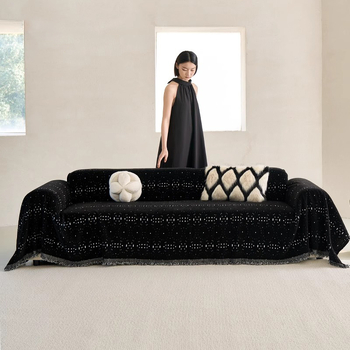 Husa de canapea din Chenille pentru canapea de trei locuri, stil retro, imprimeu leopard, modele abstracte și animale drăguțe