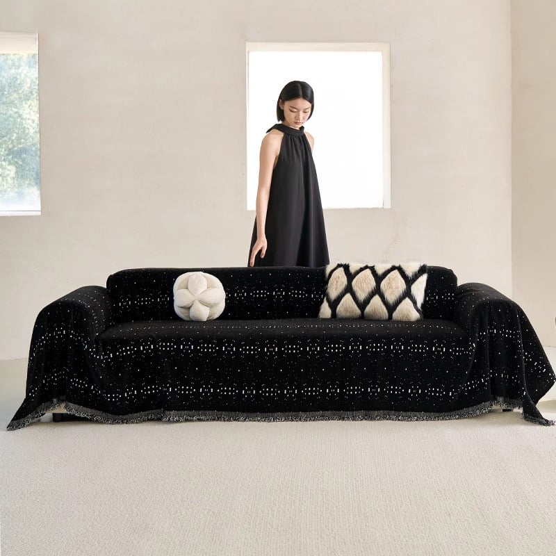 Husa de canapea din Chenille pentru canapea de trei locuri, stil retro, imprimeu leopard, modele abstracte și animale drăguțe