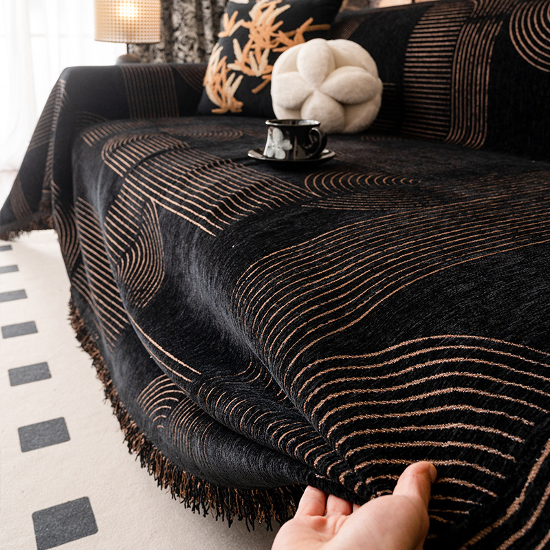 Husa de canapea din Chenille pentru canapea de trei locuri, stil retro, imprimeu leopard, modele abstracte și animale drăguțe