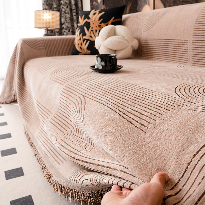 Husa de canapea din Chenille pentru canapea de trei locuri, stil retro, imprimeu leopard, modele abstracte și animale drăguțe