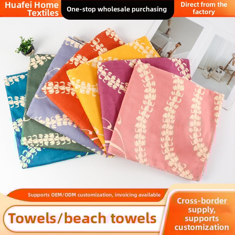 Πετσέτα παραλίας Yefei Home Textiles – 50% βαμβάκι, 50% πολυεστέρας, GSM 400–500, 40s κλώνος, ραφή και εκτύπωση