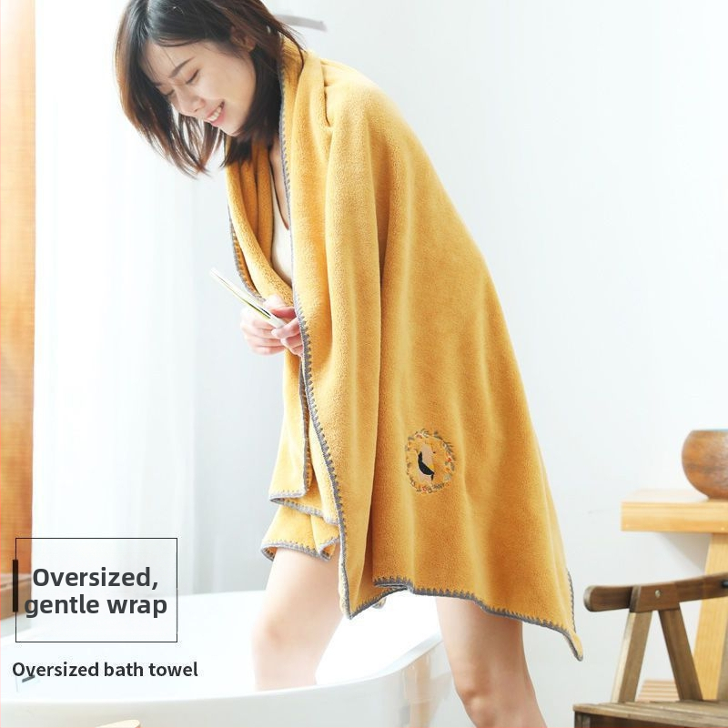 Κεντημένη microfiber πετσέτα μπάνιου και παραλίας, παχιά, υψηλή απορροφητικότητα, γρήγορο στέγνωμα, κατηγορία μητέρα-βρέφος, βάρος 200–300 g