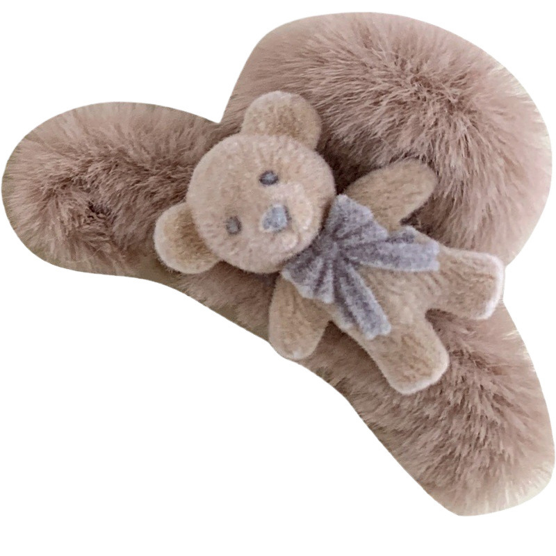 Παιδικό κλιπ μαλλιών με plush καρτούν (Ακρυλικό • Αξεσουάρ κεφαλής • Χειμερινή σεζόν 2023 • Για παιδιά)