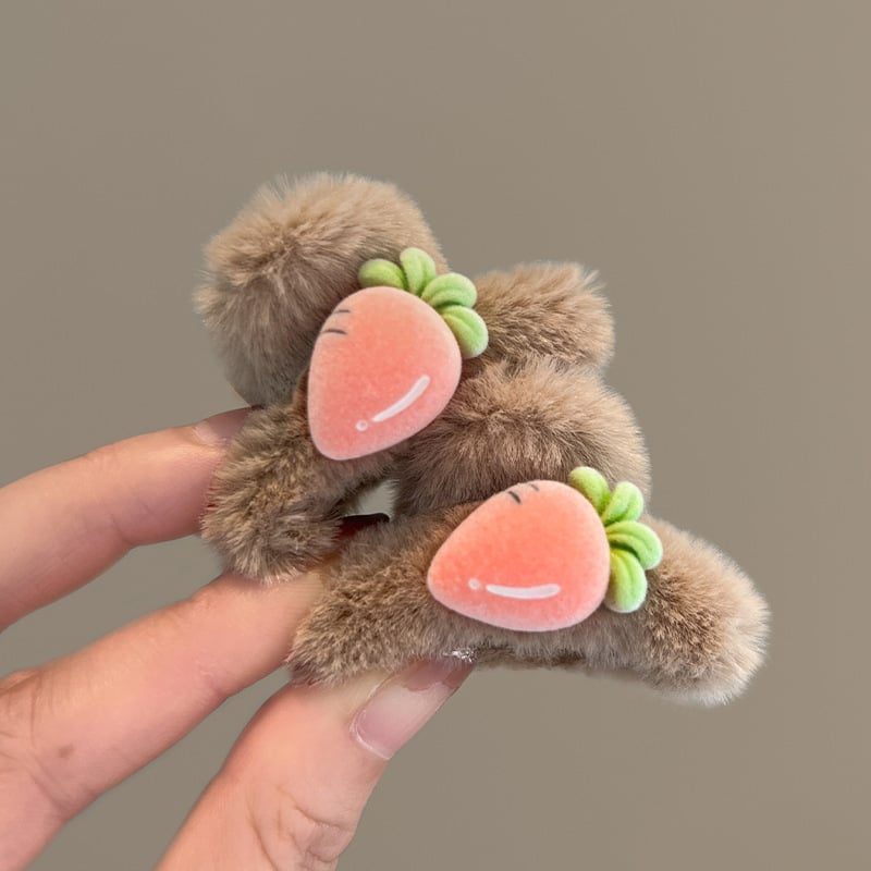 Παιδικό κλιπ μαλλιών με plush καρτούν (Ακρυλικό • Αξεσουάρ κεφαλής • Χειμερινή σεζόν 2023 • Για παιδιά)