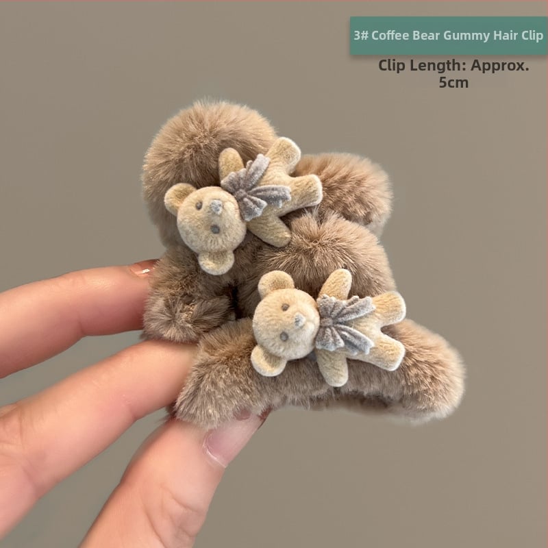 Παιδικό κλιπ μαλλιών με plush καρτούν (Ακρυλικό • Αξεσουάρ κεφαλής • Χειμερινή σεζόν 2023 • Για παιδιά)