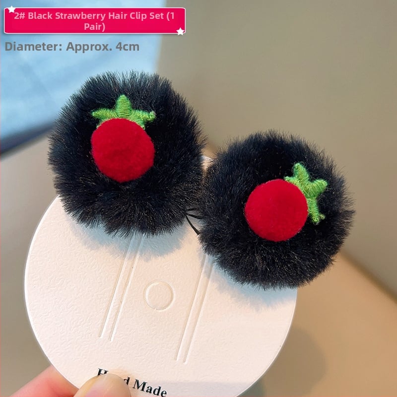 Παιδικό κλιπ μαλλιών με plush καρτούν (Ακρυλικό • Αξεσουάρ κεφαλής • Χειμερινή σεζόν 2023 • Για παιδιά)