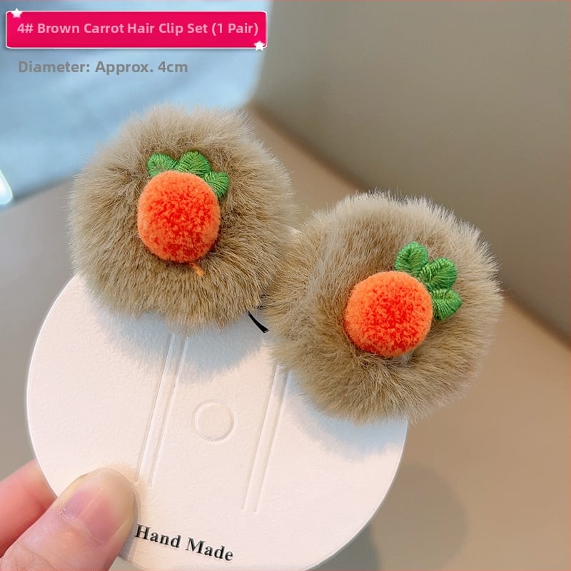 Παιδικό κλιπ μαλλιών με plush καρτούν (Ακρυλικό • Αξεσουάρ κεφαλής • Χειμερινή σεζόν 2023 • Για παιδιά)