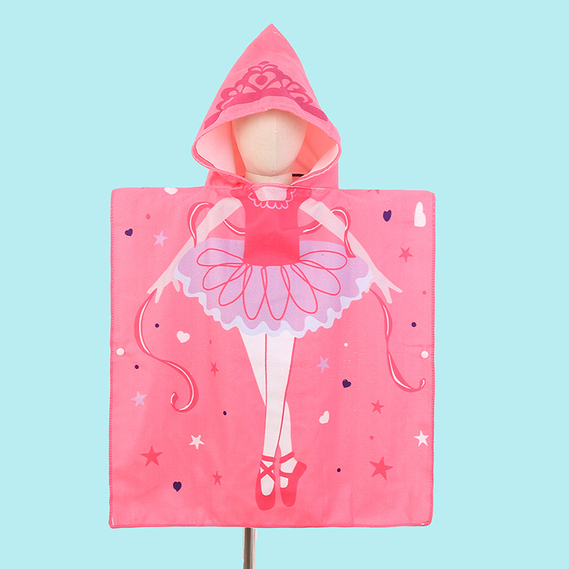 Παιδικό καπέλο-πετσέτα μπάνιου με κουκούλα, μικροϊνες, 170–200 γρ, 120D νήμα, εκτύπωση, προσαρμοστικό