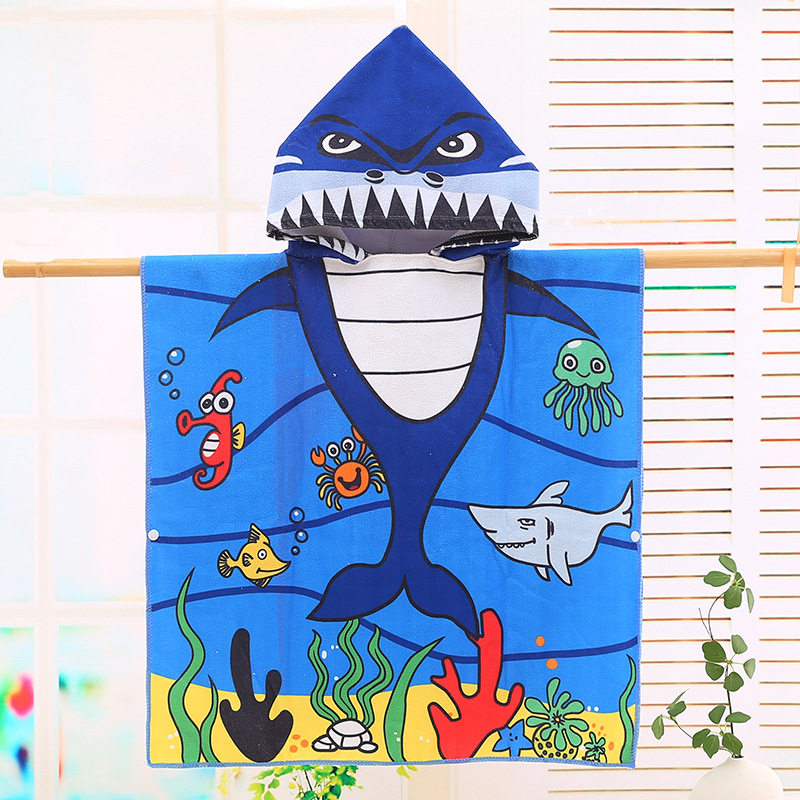 Παιδικό καπέλο-πετσέτα μπάνιου με κουκούλα, μικροϊνες, 170–200 γρ, 120D νήμα, εκτύπωση, προσαρμοστικό