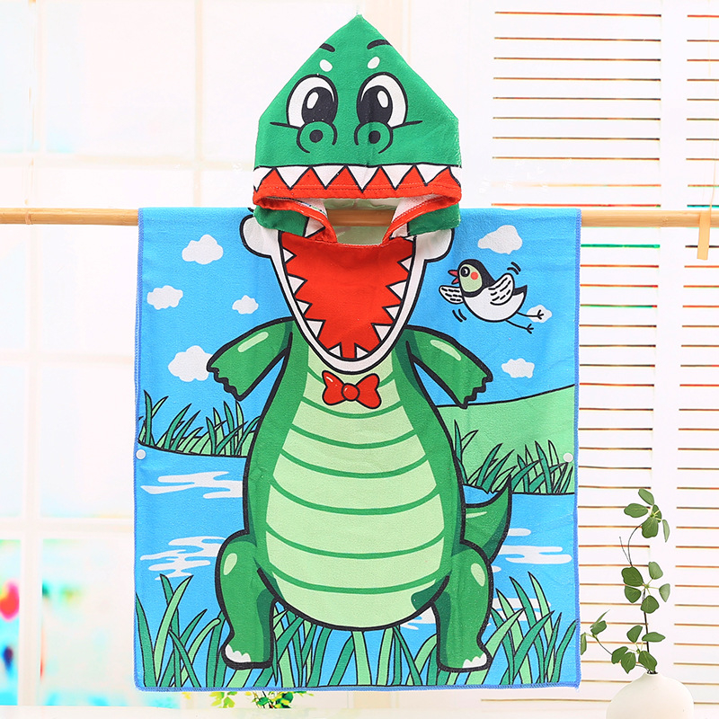 Παιδικό καπέλο-πετσέτα μπάνιου με κουκούλα, μικροϊνες, 170–200 γρ, 120D νήμα, εκτύπωση, προσαρμοστικό