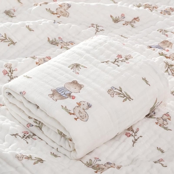 Βρεφική πετσέτα μπάνιου και κουβέρτα από 100% βαμβάκι, απορροφητική για νεογέννητα, διπλής χρήσης; 150D νήμα; Jacquard ύφανση; βάρος κάτω από 100 g