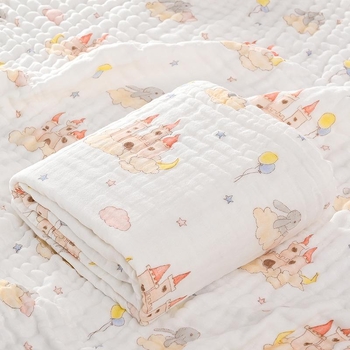 Βρεφική πετσέτα μπάνιου και κουβέρτα από 100% βαμβάκι, απορροφητική για νεογέννητα, διπλής χρήσης; 150D νήμα; Jacquard ύφανση; βάρος κάτω από 100 g