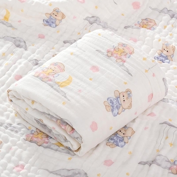 Βρεφική πετσέτα μπάνιου και κουβέρτα από 100% βαμβάκι, απορροφητική για νεογέννητα, διπλής χρήσης; 150D νήμα; Jacquard ύφανση; βάρος κάτω από 100 g