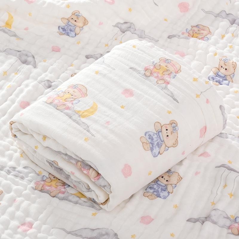 Βρεφική πετσέτα μπάνιου και κουβέρτα από 100% βαμβάκι, απορροφητική για νεογέννητα, διπλής χρήσης; 150D νήμα; Jacquard ύφανση; βάρος κάτω από 100 g