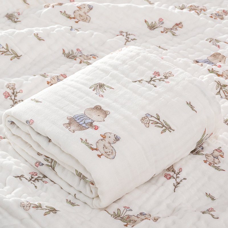 Βρεφική πετσέτα μπάνιου και κουβέρτα από 100% βαμβάκι, απορροφητική για νεογέννητα, διπλής χρήσης; 150D νήμα; Jacquard ύφανση; βάρος κάτω από 100 g