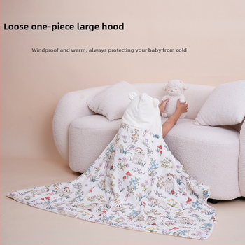 Προσαρμοσμένη πετσέτα μπάνιου για νεογέννητο με κουκούλα, απορροφητικό coral fleece με γάζα, 300–400 g, ραφή περιβλήματος, εξατομικευμένος σχεδιασμός