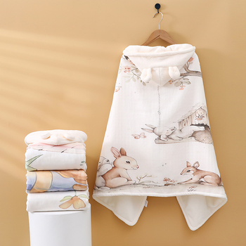 uovo Παιδικό Κουκούλι-Κουκούλα Μπάνιο Κλοκ - Coral Φλίς, 500g+, 150D Νήμα, Εκτύπωση