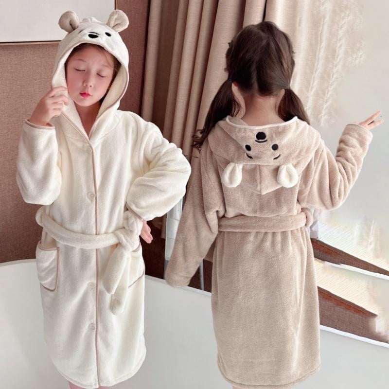 Lastele mõeldud bademantel vannituppa – kiiresti kuivav, vett imav, polüesterkiududest, sügis-talveks